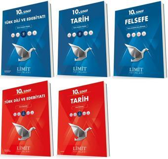 Limit 10. Sınıf Edebiyat + Tarih + Felsefe Konu + Soru Seti 5 Kitap 2023 - Limit Yayınları
