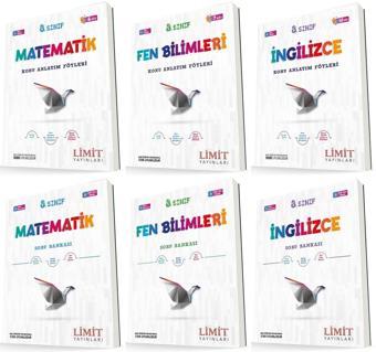 Limit 8. Sınıf Matematik + Fen + İngilizce Konu Föyleri + Soru Seti 6 Kitap 2023 - Limit Yayınları