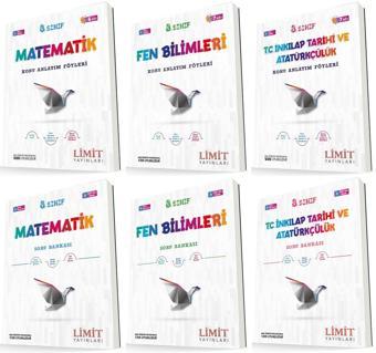 Limit 8. Sınıf Matematik + Fen + İnkılap Konu Föyleri + Soru Seti 6 Kitap 2023 - Limit Yayınları