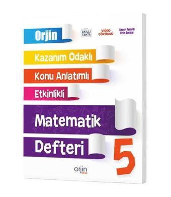 Orjin Okul 2024 5. Sınıf Matematik Kazanım Odaklı Defteri