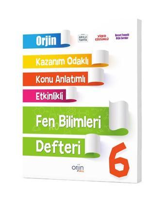 Orjin Okul 2024 6. Sınıf Fen Bilimleri Kazanım Odaklı Defteri