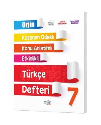 Orjin Okul 2024 7. Sınıf Türkçe Kazanım Odaklı Defteri