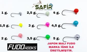 SAFİR ROUND MAGİC UV ve GLOW JİG HEAD (JAPON FUDO İĞNE) UV Yeşil-4 g.