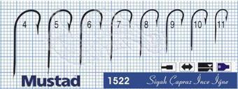 Mustad 1522 Lacivert Çapraz 100'lü Olta İğnesi 10 No.