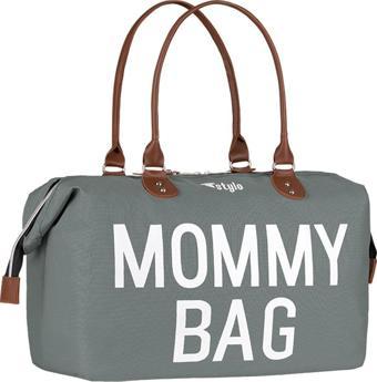 Stylo Mommy Bag Usa Anne Bebek Bakım Ve Kadın Çantası-Gri