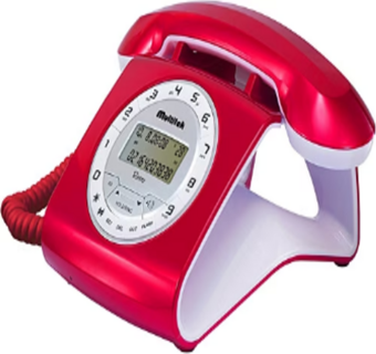Multitek Retro Cıd  Masa Telefonu Kırmızı 