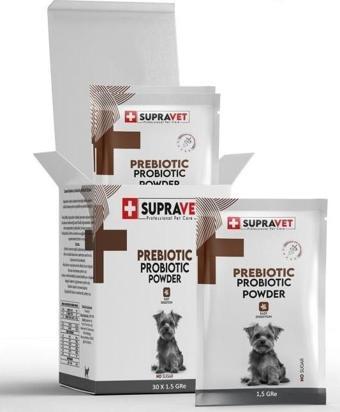 Supravet Köpek Bağışıklık Güçlendirici Toz Probiyotik ve Prebiyotik Takviyesi 30x1,5 gr