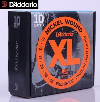 (10 SET) ELEKTRO GİTAR TEL SETİ, XL, 10-46, NICKEL