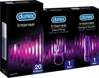 Durex Intense Vibe Bullet + Devil Ring Titreşimli Halka + Intense Uyarıcı Jel