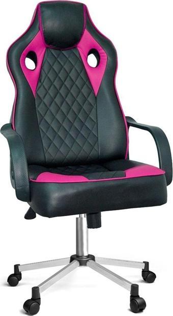 Türksit Spider Oyuncu Koltuğu Metalik Gri Boyalı Ayak Pembe