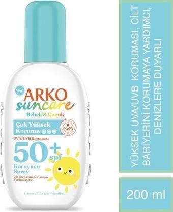 Arko Suncare Spf50+ Çok Yüksek Korumalı Bebek & Çocuk Güneş Kremi 200 Ml