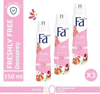 Fa Freshly Free Greyfurt & Liçi Deosprey X 3 Adet