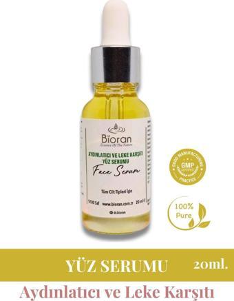 Aydınlatıcı ve Leke Karşıtı Yüz Serumu   %100 Saf ve Doğal İçerikli 20 ml.