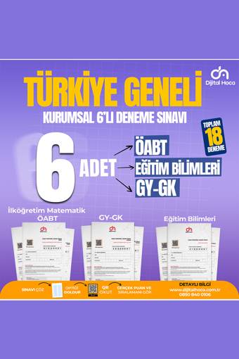 DİJİTAL HOCA 2024 GY-GK+EĞİTİM BİLİMLERİ + İLKÖĞRETİM MATEMATİK ÖABT 18 BRANŞ TG DENEME - Dijital Hoca Akademi