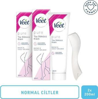 Veet Pure Tüy Dökücü Krem Bacak ve Vücut Bölgesi 2x200ml