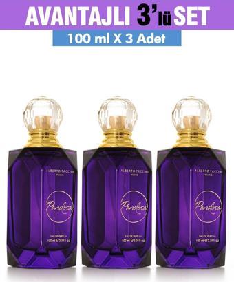 3'Lü Set Alberto Taccini  PANDORA Kadın Parfümü -100 ml
