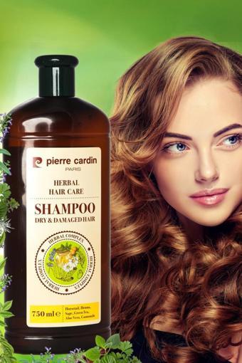 Pierre Cardin Herbal Shampoo For Dry & Damaged Hair 750 ML Bitkisel Şampuan ( Kuru ve Yıpranmış Saçlar)