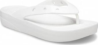 Crocs 207714 G Classic Platform Flip W Beyaz Kadın Terlik