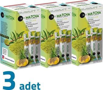 Matcha Premium Japanese Bromelain Ananaslı Limonlu Matcha Çayı 20x8GR X 3Adet