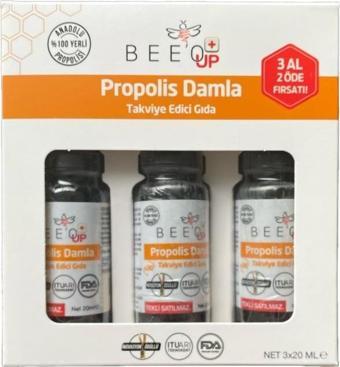 BEEO UP Propolis %30 Damla 3 x 20 ml 3'LÜ ÖZEL PAKET