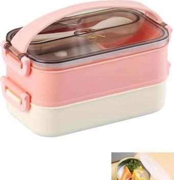 Vagonlife Çelik Lunch Box 1500 Ml VGN-465  PEMBE