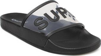 Superga S51138W 1908 Sli̇des Clear Si̇yah Uni̇sex Terli̇k