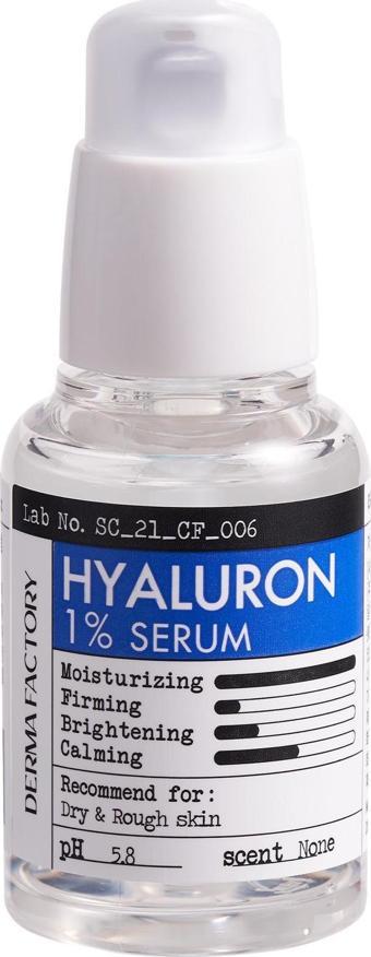 Derma Factory Derinlemesine Nemlendirici Hyalüronik Asit Serum Derma Factory %1 Hyaluron Serum 30 ml