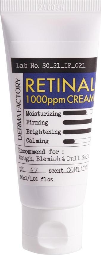 Derma Factory Leke, Skar ve Kırışıklıklarda Etkili Retinal Krem %0.1 Derma Factory 1000 ppm Retinal Cream