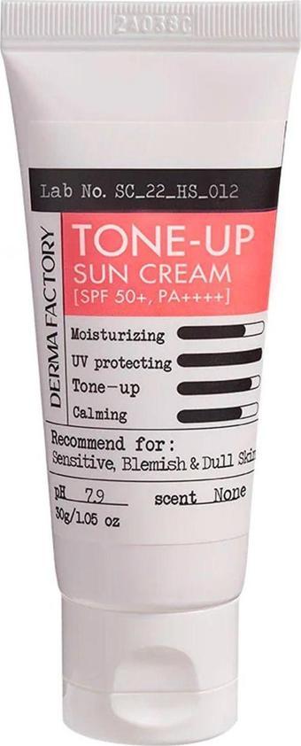 Derma Factory Ton Eşitleyici Pembe Tonlu Kalamin İçeren Vegan Güneş Kremi Derma Factory Tone Up Sun Cream 30 GR