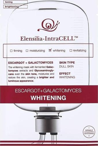 Elensilia Escargot + Fermente Pirinç Aydınlatıcı Yaprak Maske Intracell Galactomyces Whitening Mask