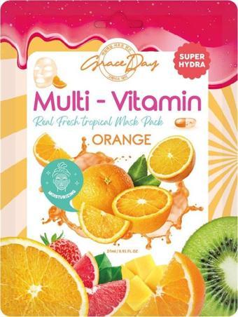 Grace Day Multivitamin Portakal Yoğun Nemlendirici Kağıt Maske Grace Day Orange Sheet Mask ( Vegan Maske )