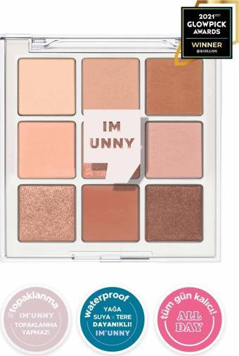 Im Unny 9 Renkli Far Paleti Mat, Işıltılı, Glitter Multi Eye Shadow Palette (#01))