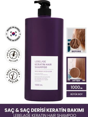 Lebelage 1000 ML Keratin Şampuan Saç ve Saç Derisi Bakımı Sağlayan Kore Şampuan Lebelage Shampoo