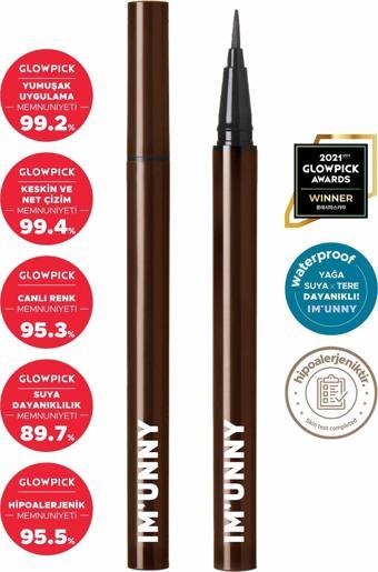 Im Unny Suya Dayanıklı Kahverengi Eyeliner Skinny Fit Art Liner (a02 Deep Brown)