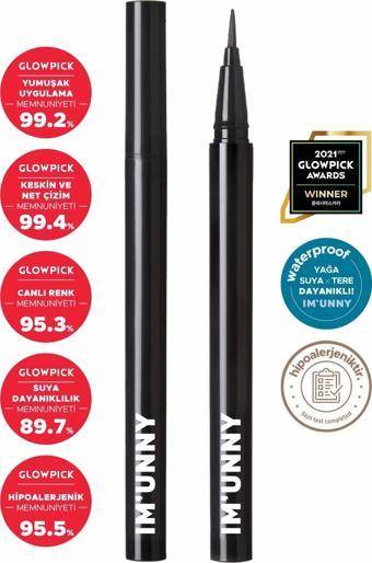 Im Unny Suya Dayanıklı Siyah Eyeliner Skinny Fit Art Liner (a01 Kill Black)