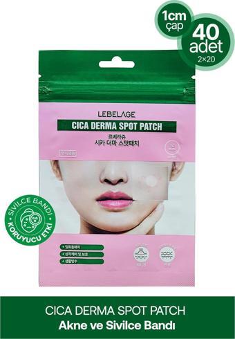 Lebelage Cica İçeren Akne ve Sivilce Bandı 40 adet Lebelage Cica Derma Spot Patch 40 pcs