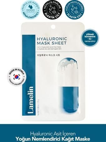 Lamelin Hyalüronik Asit İçeren Nemlendirici Kağıt Maske Lamelin Hyaluronic Acid Mask