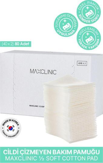 Maxclinic 1/2 Cilt Bakım Pamuğu Cildi Çizmeyen Tüylenmeyen Özel Sünger Doku Soft Cotton Pads 80adet