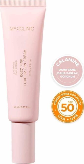 Maxclinic Aydınlatıcı,renk Eşitleyici Spf 50+pa++++ Pembe Güneş Kremi Pink Calamine Toneup Sun Cream