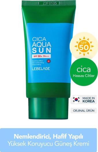 Lebelage Nemlendirici, Hassas ve Hafif Yapılı Kore Güneş Kremi Lebelage Cica Aqua Sun SPF50+ PA+++ 30ml