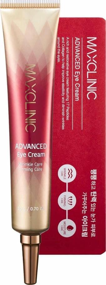 Maxclinic Göz Çevresi Için 17 Çeşit Peptid, Örümcek Ağı Peptid Ve Kolajen Içeren Advanced Eye Cream