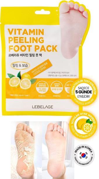 Lebelage Soyulan Ayak Maskesi Vitamin Kompleksi Kore Soyucu Maske Lebelage Vitamin Peeling Foot Pack