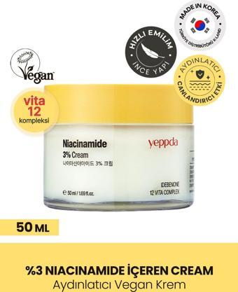 Yeppda %3 Oranında Niacinamide İçeren Nemlendirici Krem Yeppda Niacinamide %3 Cream 50 ml