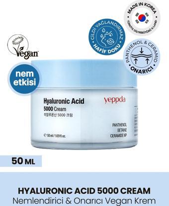 Yeppda hyalüronik asit kompleksi içeren nemlendirici krem yeppda hyaluronic acid 5000 cream 50ml