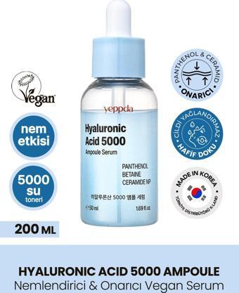 Yeppda Hyalüronik Asit Kompleksi İçeren Nemlendirici Serum Yeppda Hyaluronic Acid 5000 Serum 50ml Büyük Boy