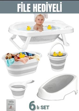 Freebebek 6'lı Bebek Küvet Set (FİLELİ) CM-6 PARÇA BEBE SETI KATLANIR