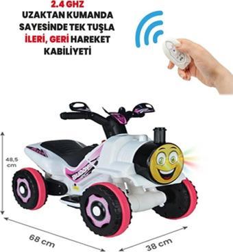 UJ Toys Thomas Kumandalı Akülü Tren Atv 2-4 Yaş Çocuklar Için