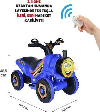 UJ Toys Thomas Kumandalı Akülü Tren Atv 2-4 Yaş Çocuklar Için