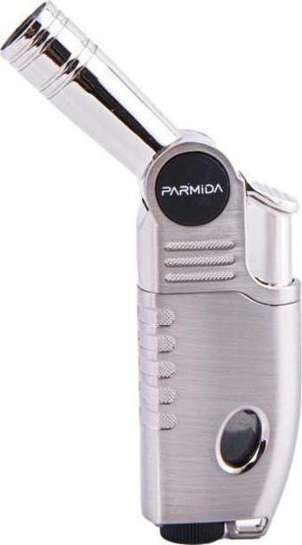 Parmida Tek Torch Pürmüz Gümüş Oynar Başlıklı Masa Tipi Puro Çakmağı