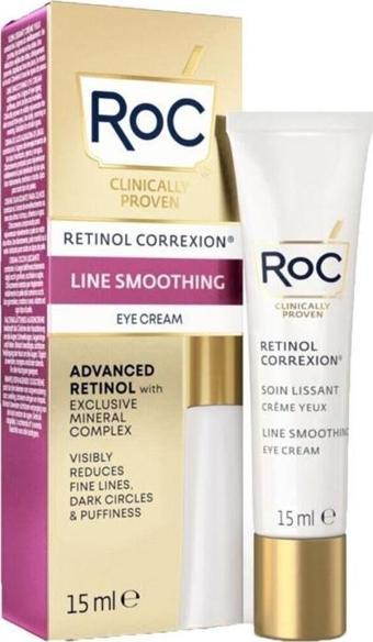 Roc Retinol Correxion Line Smoothing Kırışıklık Karşıtı Canlandırıcı Göz Kremi 15ML